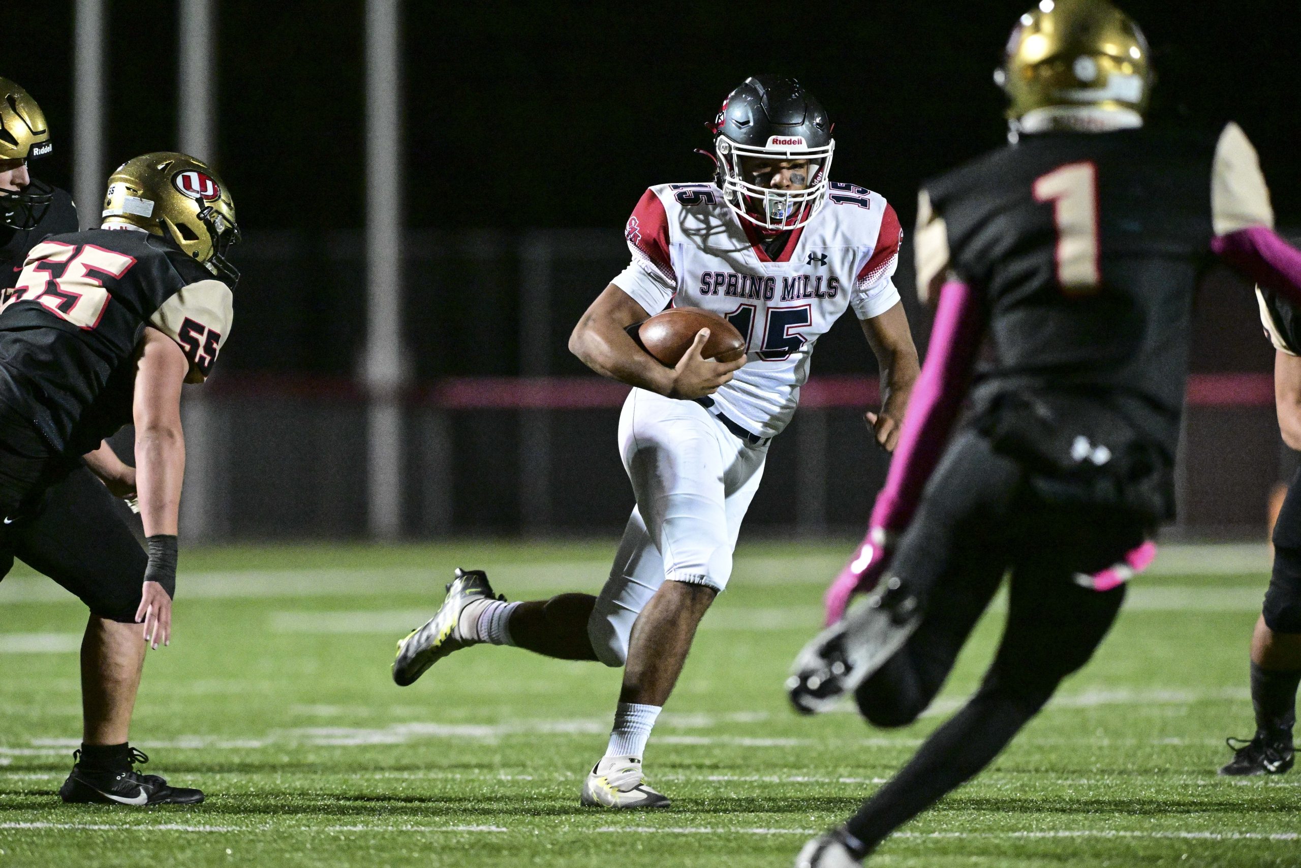Max Anderson, Spring Mills roll past University, 49-14